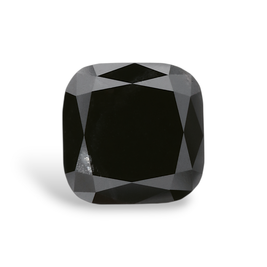 GIA 1.35 Carat Natural Fancy Black Cushion Diamond SE-7279GNA