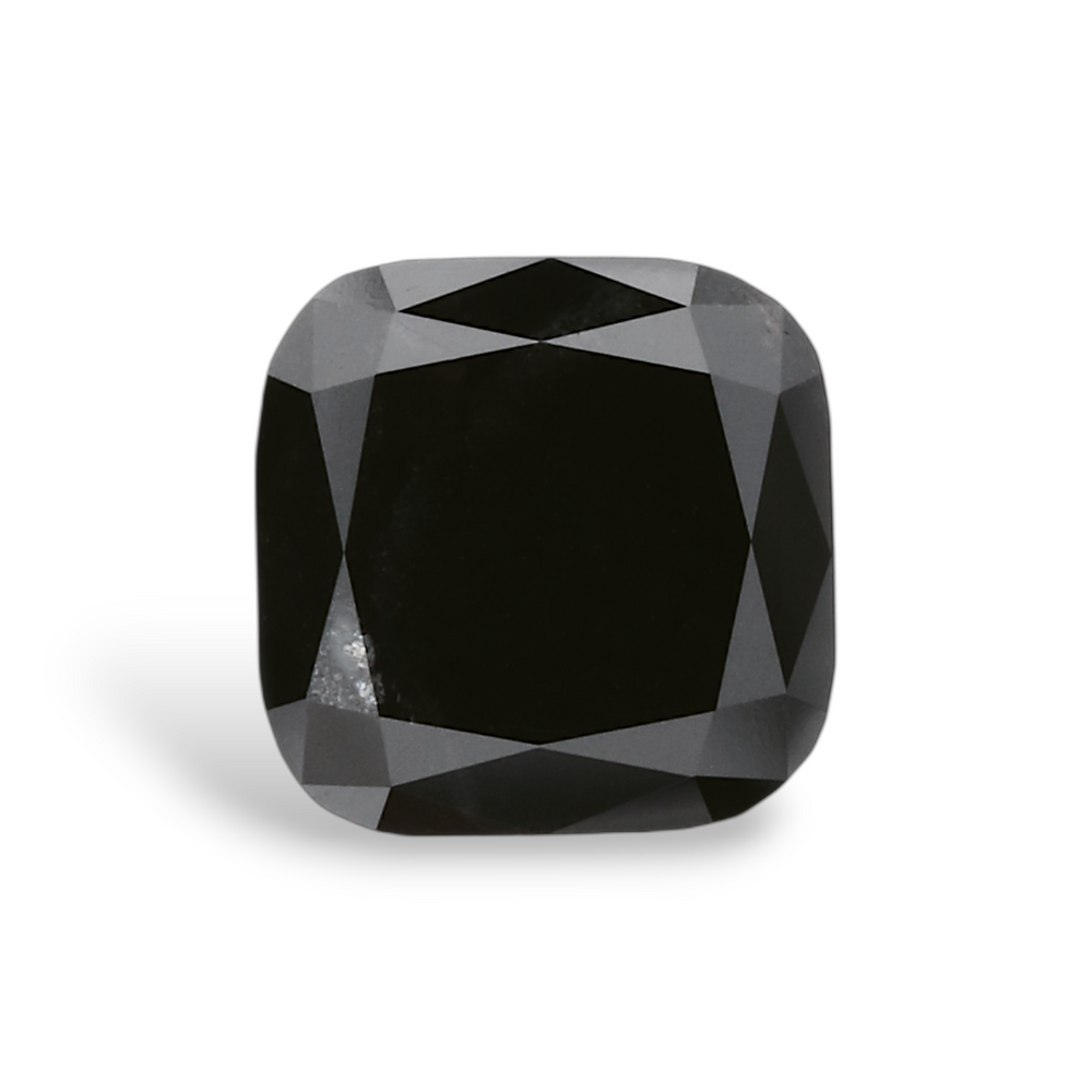 GIA 1.35 Carat Natural Fancy Black Cushion Diamond SE-7279GNA