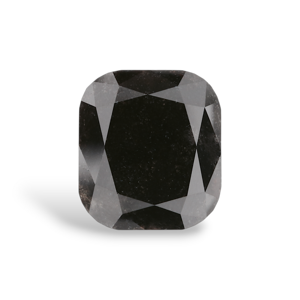 GIA 2.36 Carat Natural Fancy Black Cushion Diamond SE-7281GNA