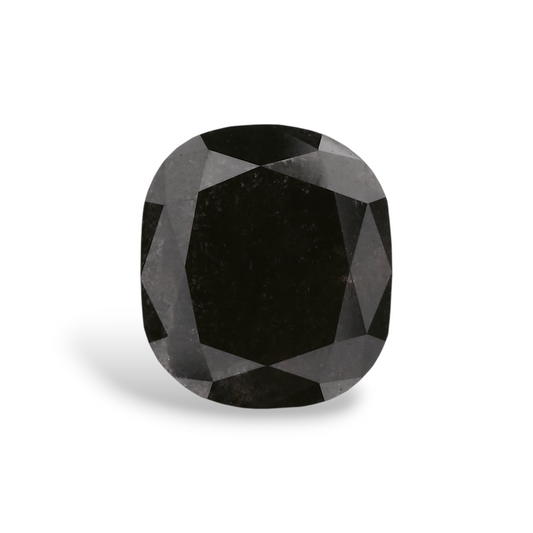 GIA 2.22 Carat Natural Fancy Black Cushion Diamond SE-7282GNA