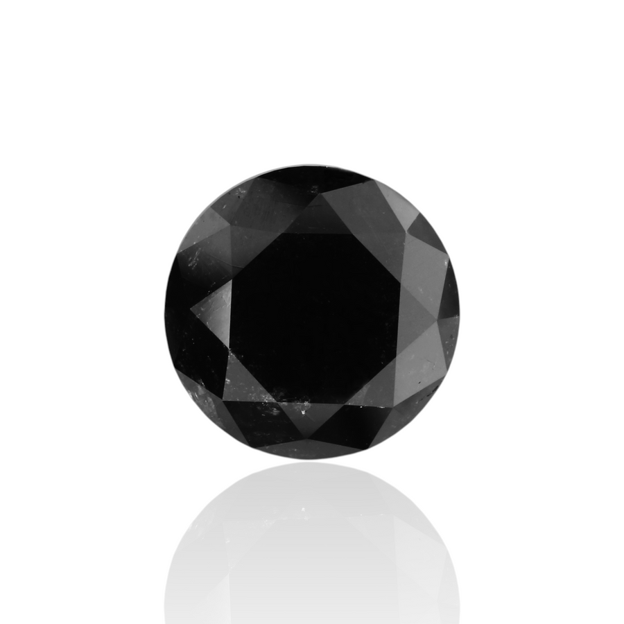 GIA 5.05 Carat Natural Fancy Black Round Diamond SE-7292GNA