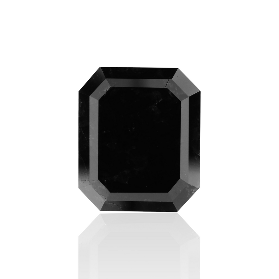 GIA 6.10 Carat Natural Fancy Black Emerald Diamond SE-7293GNA