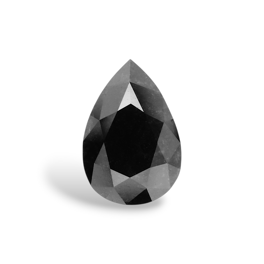 GIA 1.09 Carat Natural Fancy Black Pear Diamond SE-7314GNA