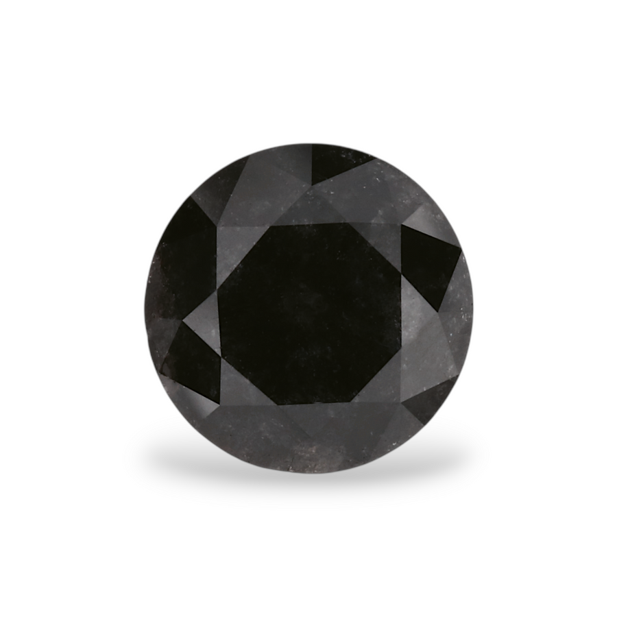 GIA 1.42 Carat Natural Fancy Black Round Diamond SE-7321GNA