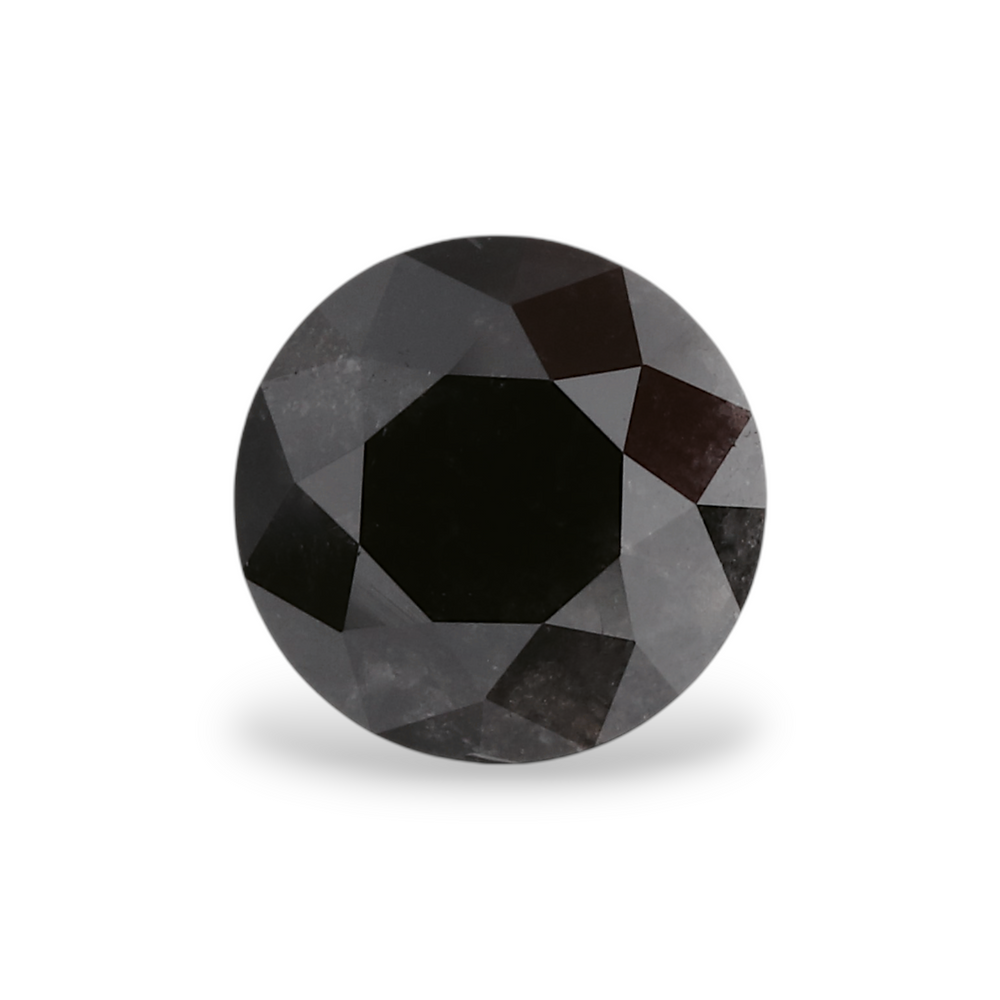 GIA 1.22 Carat Natural Fancy Black Round Diamond SE-7325GNA