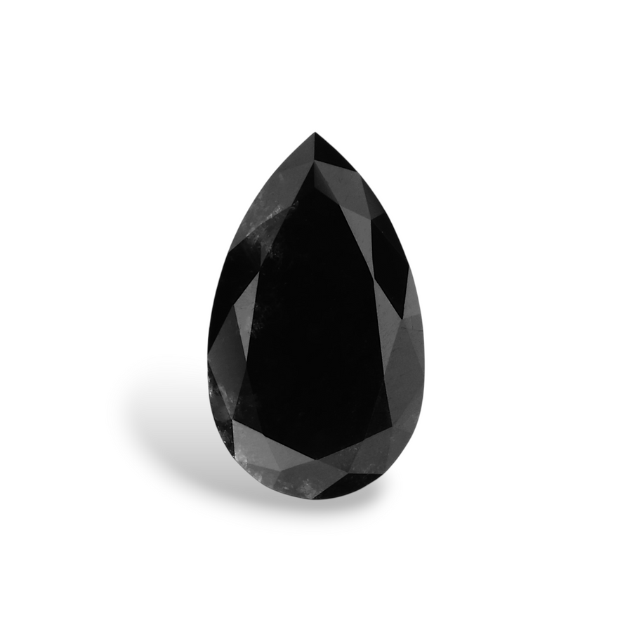 GIA 0.71 Carat Natural Fancy Black Pear Diamond SE-7347GNA