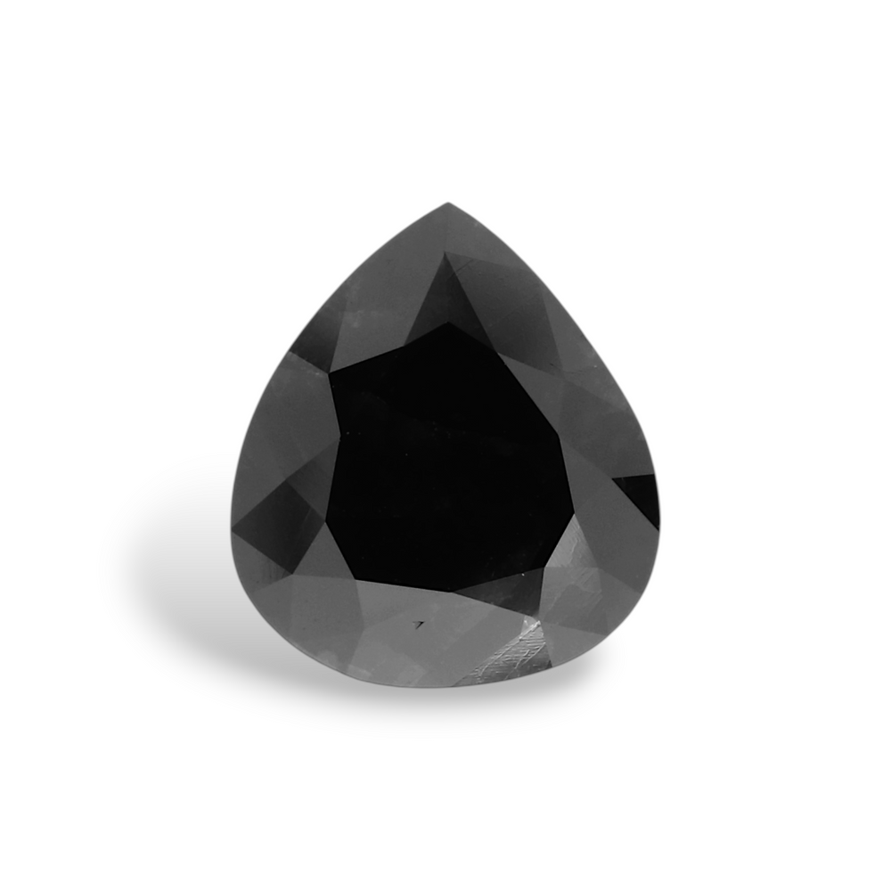 GIA 1.52 Carat Natural Fancy Black Pear Diamond SE-7353GNA