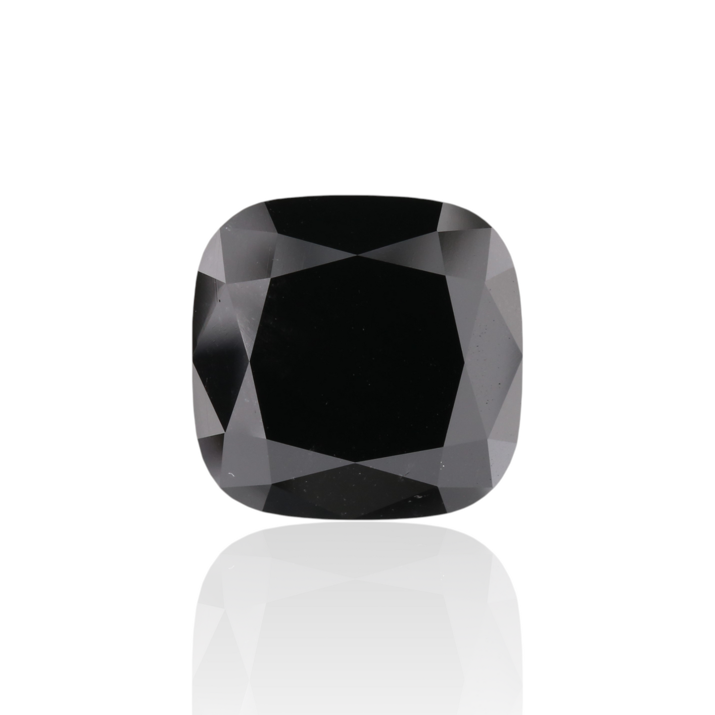GIA 7.61 Carat Natural Fancy Black Cushion Diamond SE-7358GNA