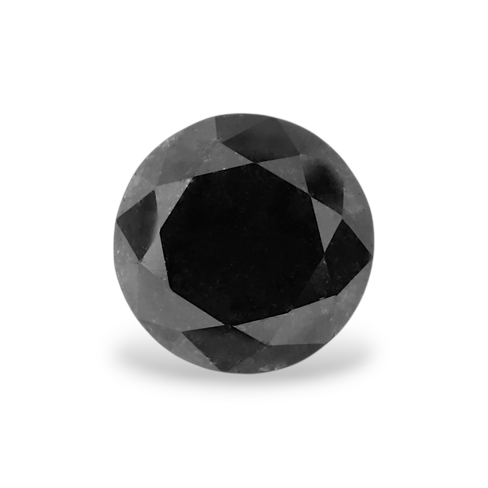 GIA 1.51 Carat Natural Fancy Black Round Diamond SE-7450GN
