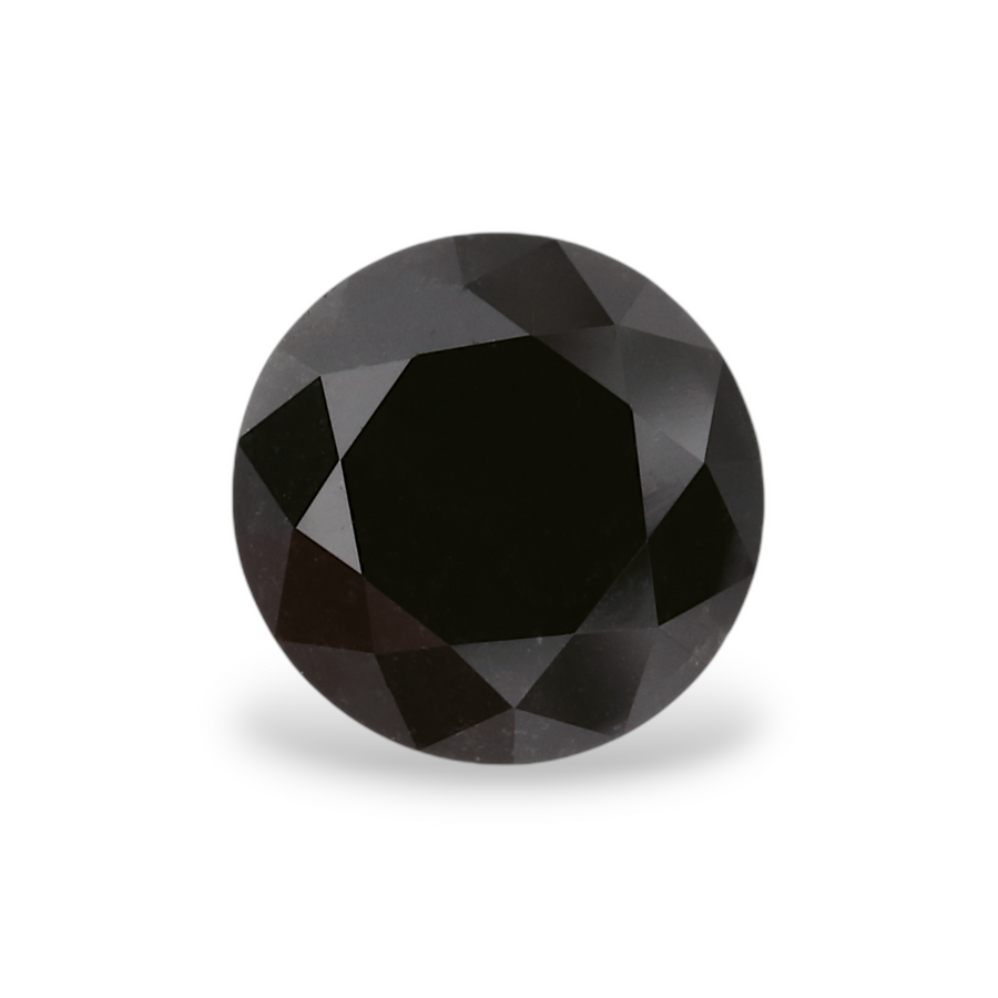 GIA 1.53 Carat Natural Fancy Black Round Diamond SE-7452GN