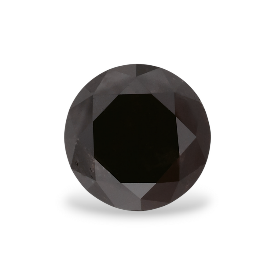 GIA 1.56 Carat Natural Fancy Black Round Diamond SE-7453GN