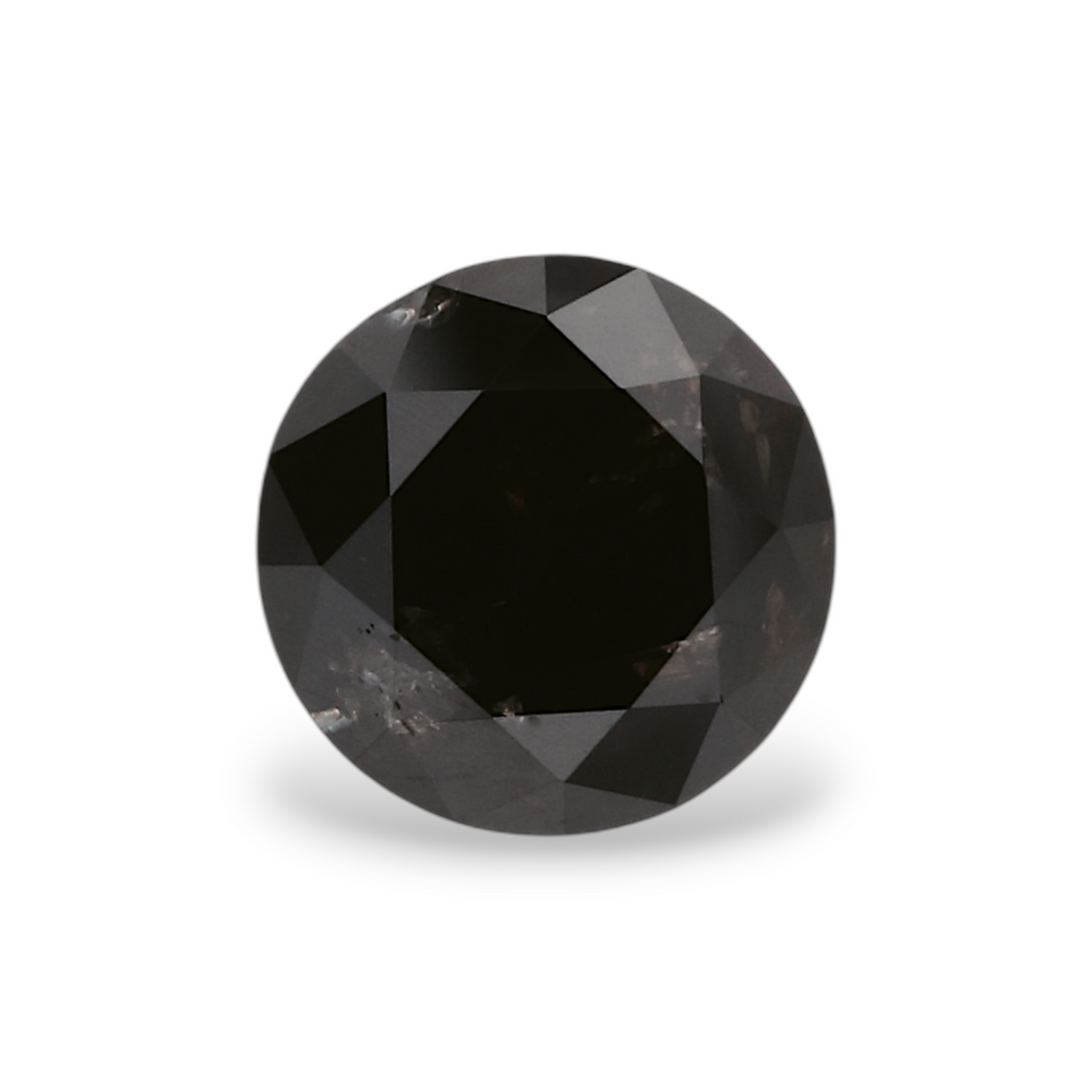 GIA 1.09 Carat Natural Fancy Black Round Diamond SE-7454GN