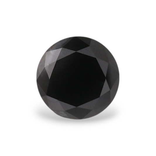 GIA 0.48 Carat Natural Fancy Black Round Diamond SE-7492GN