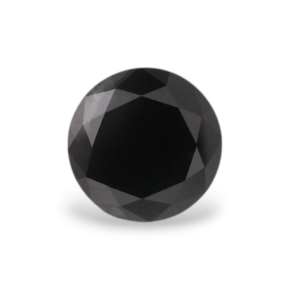GIA 0.48 Carat Natural Fancy Black Round Diamond SE-7492GN