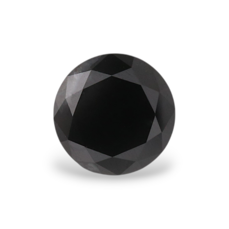 GIA 0.48 Carat Natural Fancy Black Round Diamond SE-7492GN