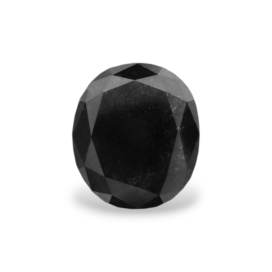 GIA 1.36 Carat Natural Fancy Black Oval Diamond SE-7566GN