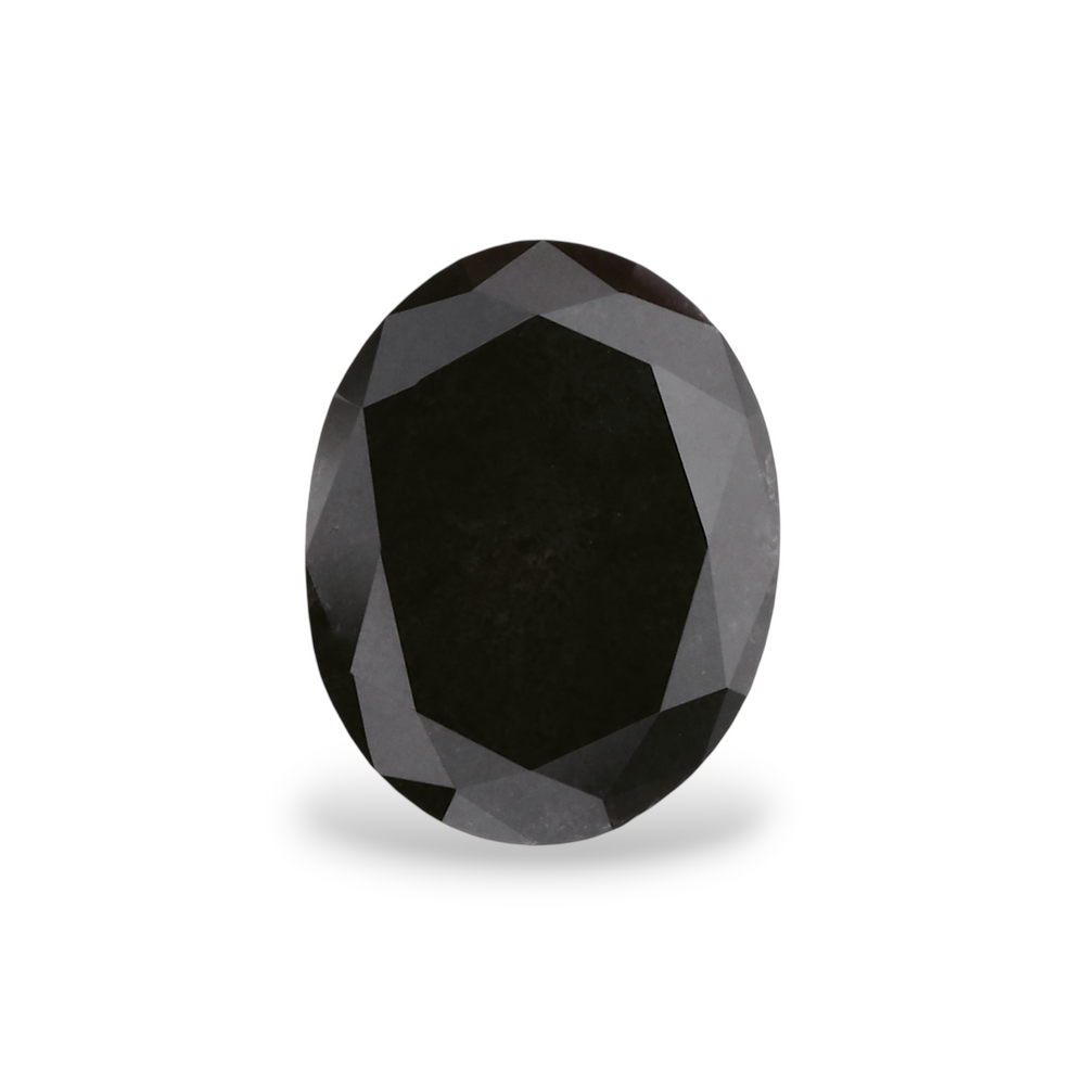 GIA 1.28 Carat Natural Fancy Black Oval Diamond SE-7568GN