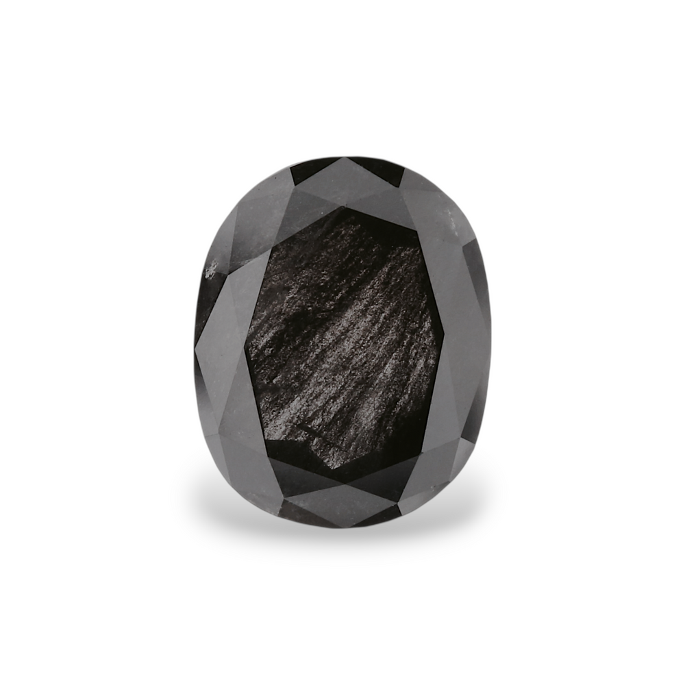 GIA 1.94 Carat Natural Fancy Black Oval Diamond SE-7570GN