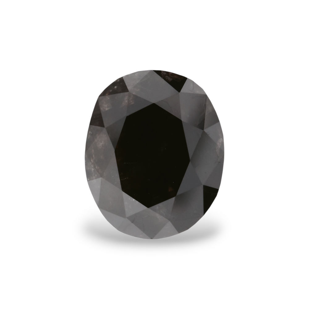 GIA 2.44 Carat Natural Fancy Black Oval Diamond SE-7571GN
