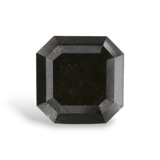 GIA 1.65 Carat Natural Fancy Black Sq emerald Diamond SE-7581GN