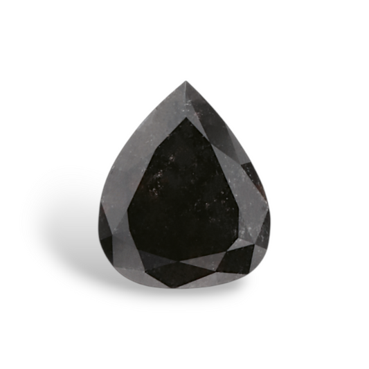 GIA 0.50 Carat Natural Fancy Black Pear Diamond SE-7587GN