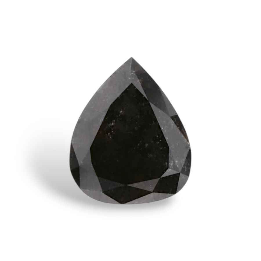GIA 0.50 Carat Natural Fancy Black Pear Diamond SE-7587GN