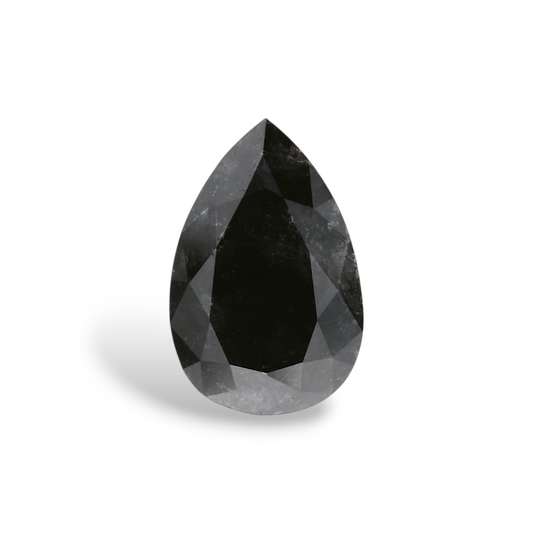 GIA 1.36 Carat Natural Fancy Black Pear Diamond SE-7590GN