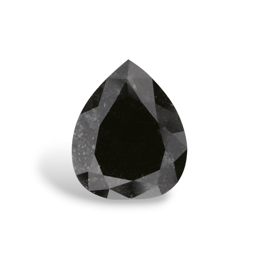 GIA 2.78 Carat Natural Fancy Black Pear Diamond SE-7594GN