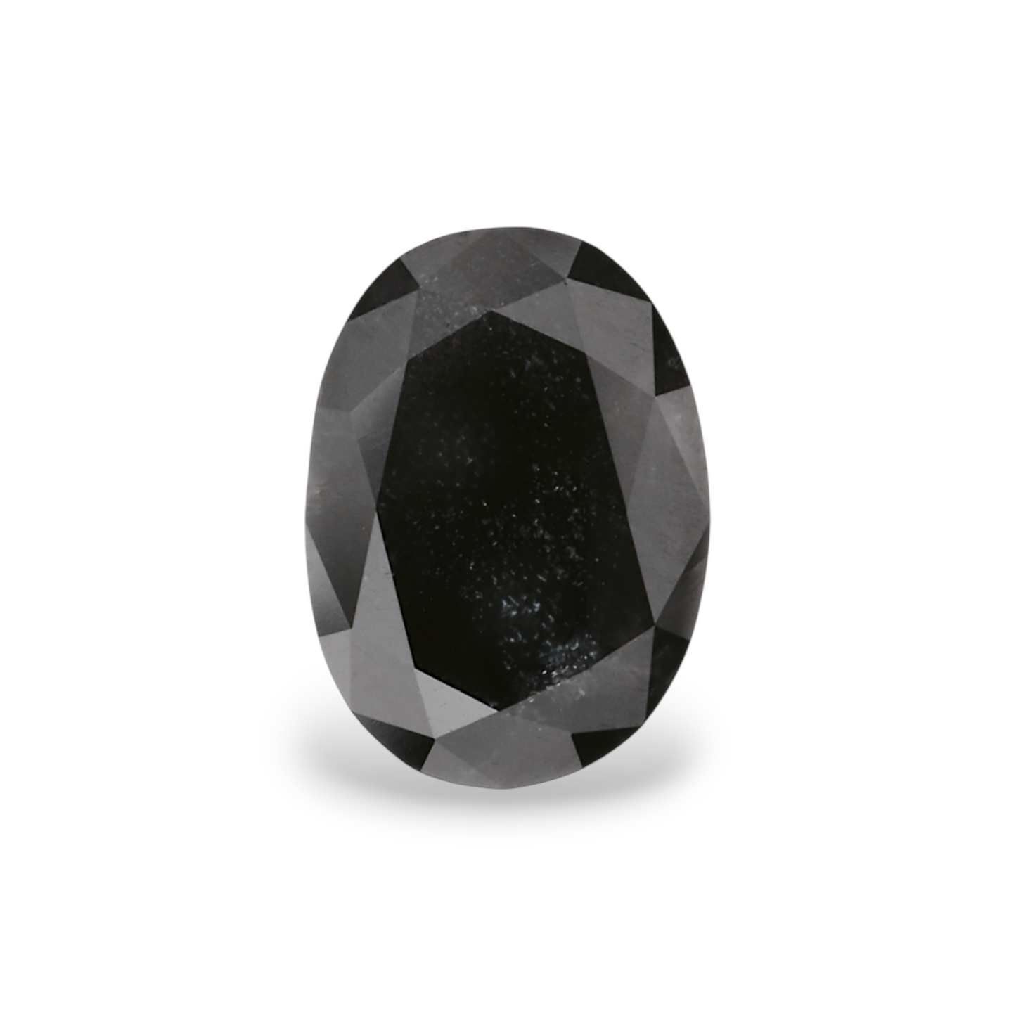 GIA 0.90 Carat Natural Fancy Black Oval Diamond SE-7596GN