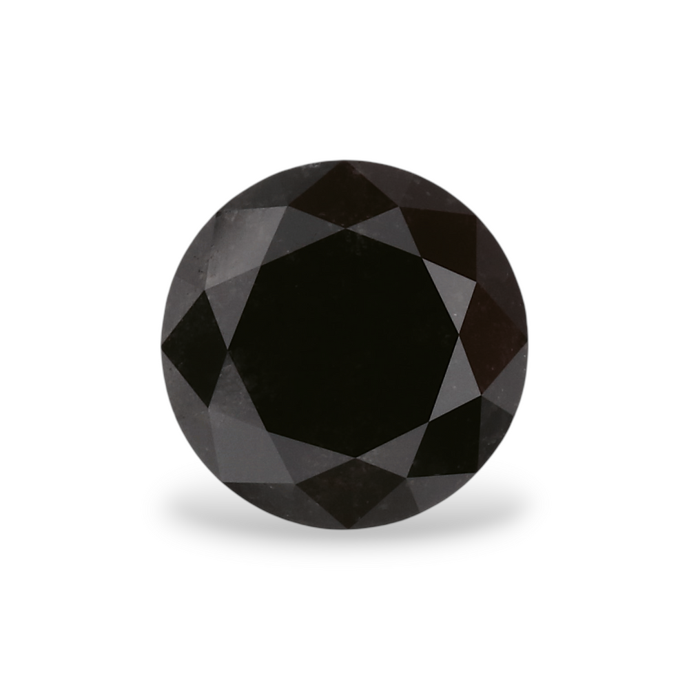 GIA 1.21 Carat Natural Fancy Black Round Diamond SE-7599GN