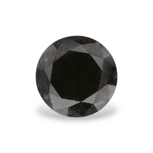 GIA 1.05 Carat Natural Fancy Black Round Diamond SE-7600GN