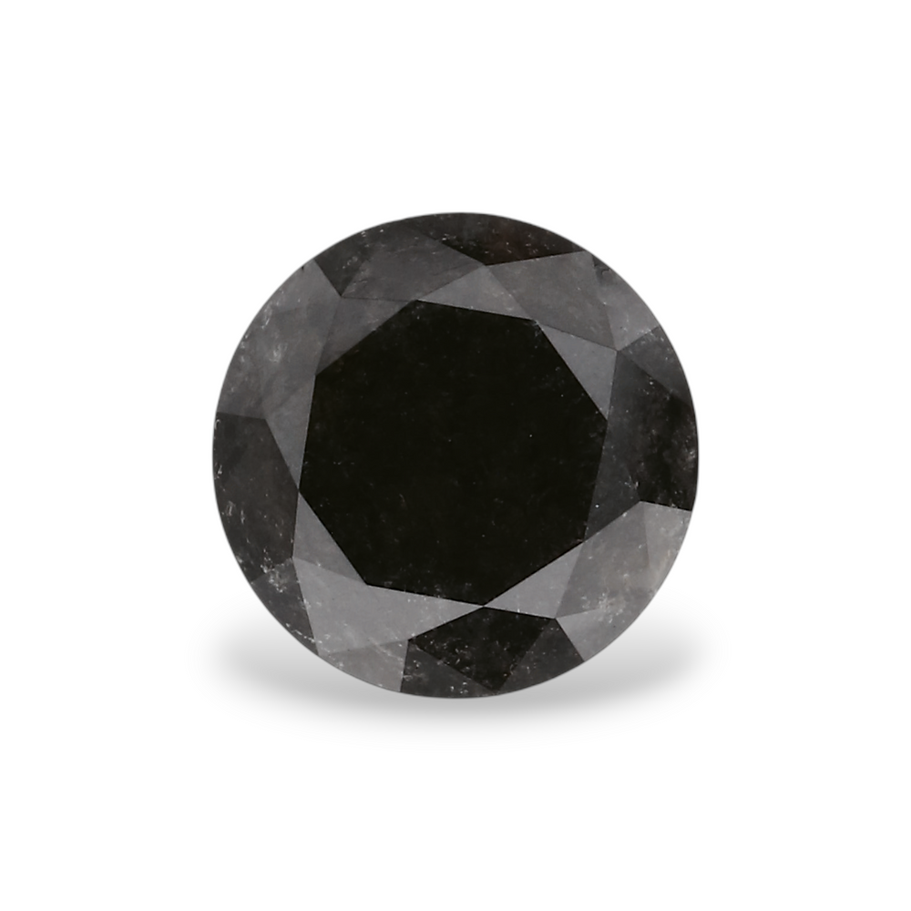 GIA 1.05 Carat Natural Fancy Black Round Diamond SE-7600GN