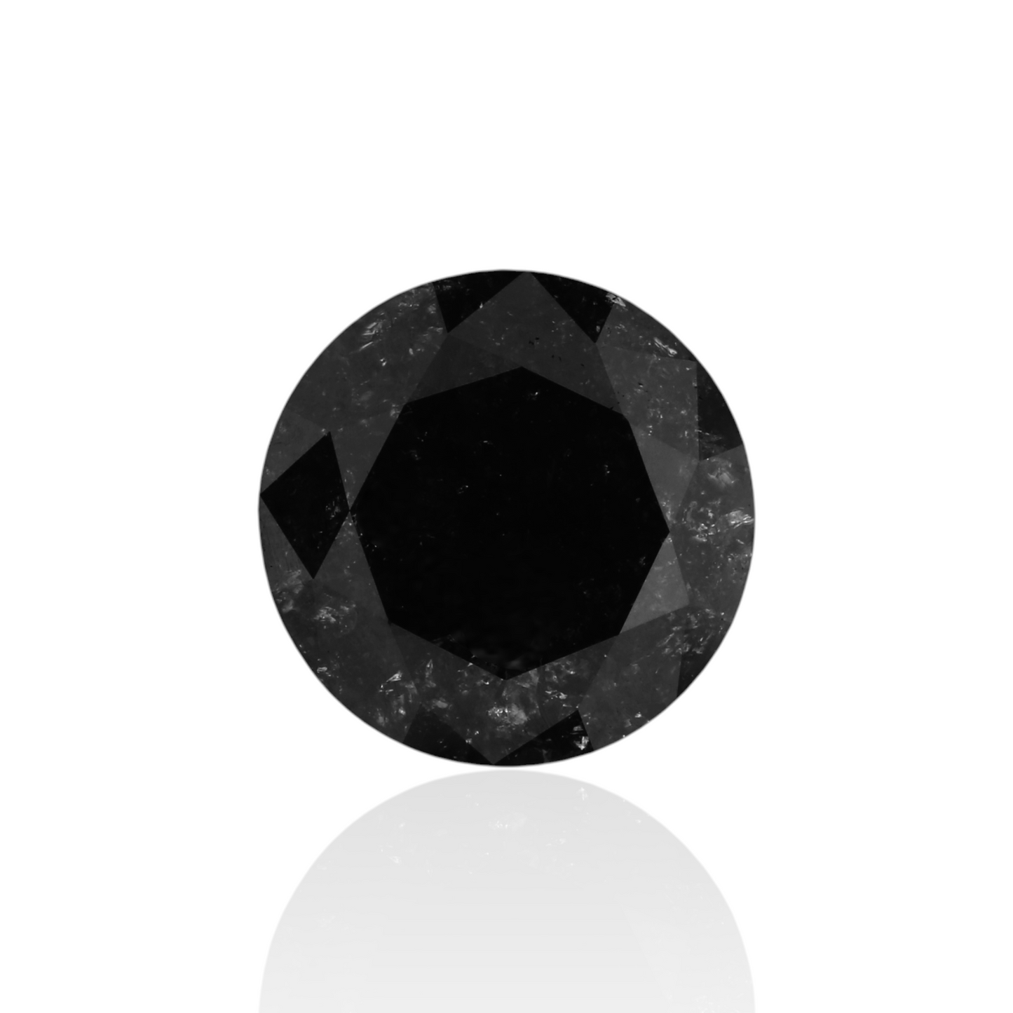 GIA 3.19 Carat Natural Fancy Black Round Diamond SE-7602GN