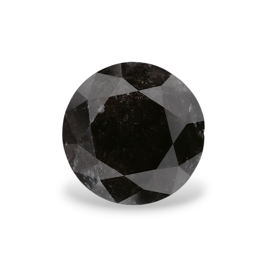 GIA 2.62 Carat Natural Fancy Black Round Diamond SE-7603GN