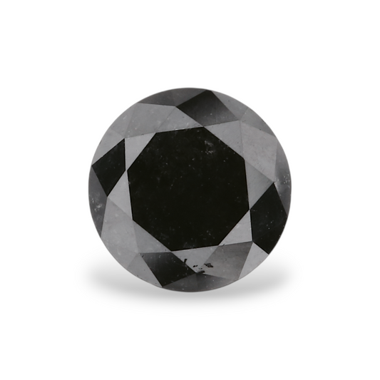 GIA 0.97 Carat Natural Fancy Black Round Diamond SE-7606GN