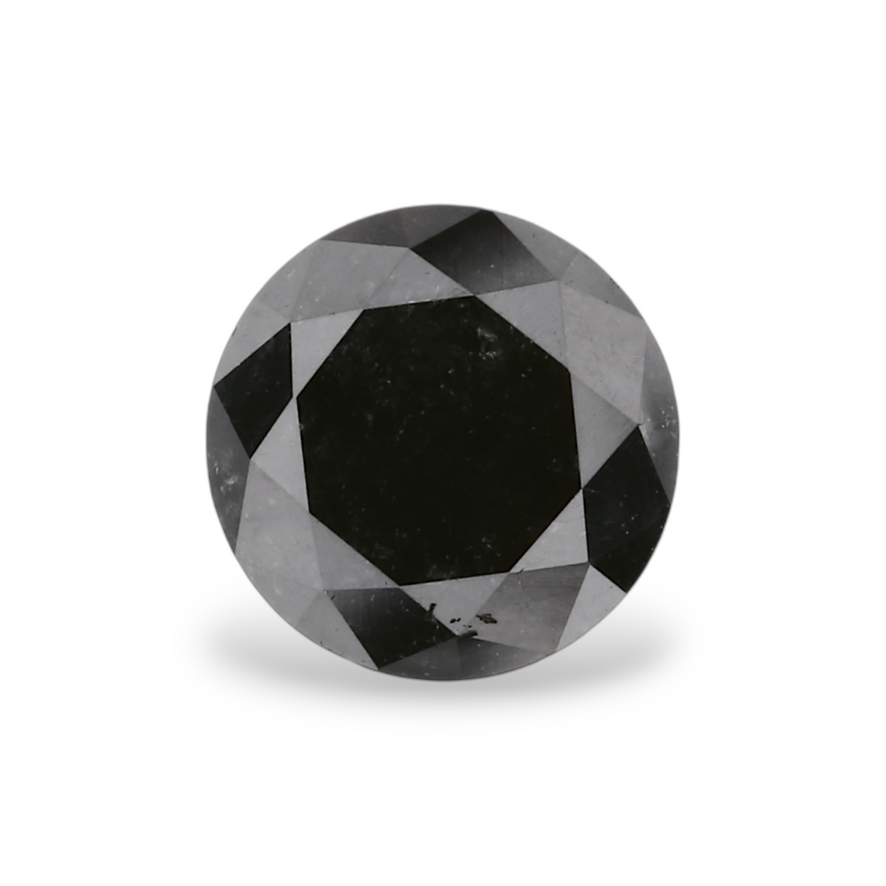 GIA 0.97 Carat Natural Fancy Black Round Diamond SE-7606GN