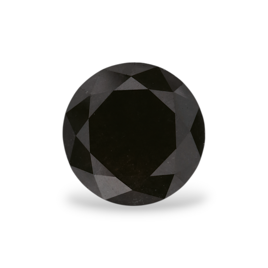GIA 1.67 Carat Natural Fancy Black Round Diamond SE-7607GN