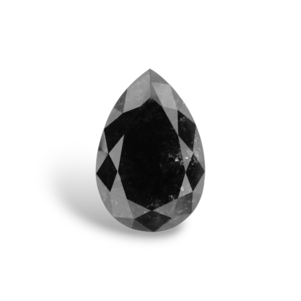 GIA 1.18 Carat Natural Fancy Black Pear Diamond SE-7817GN