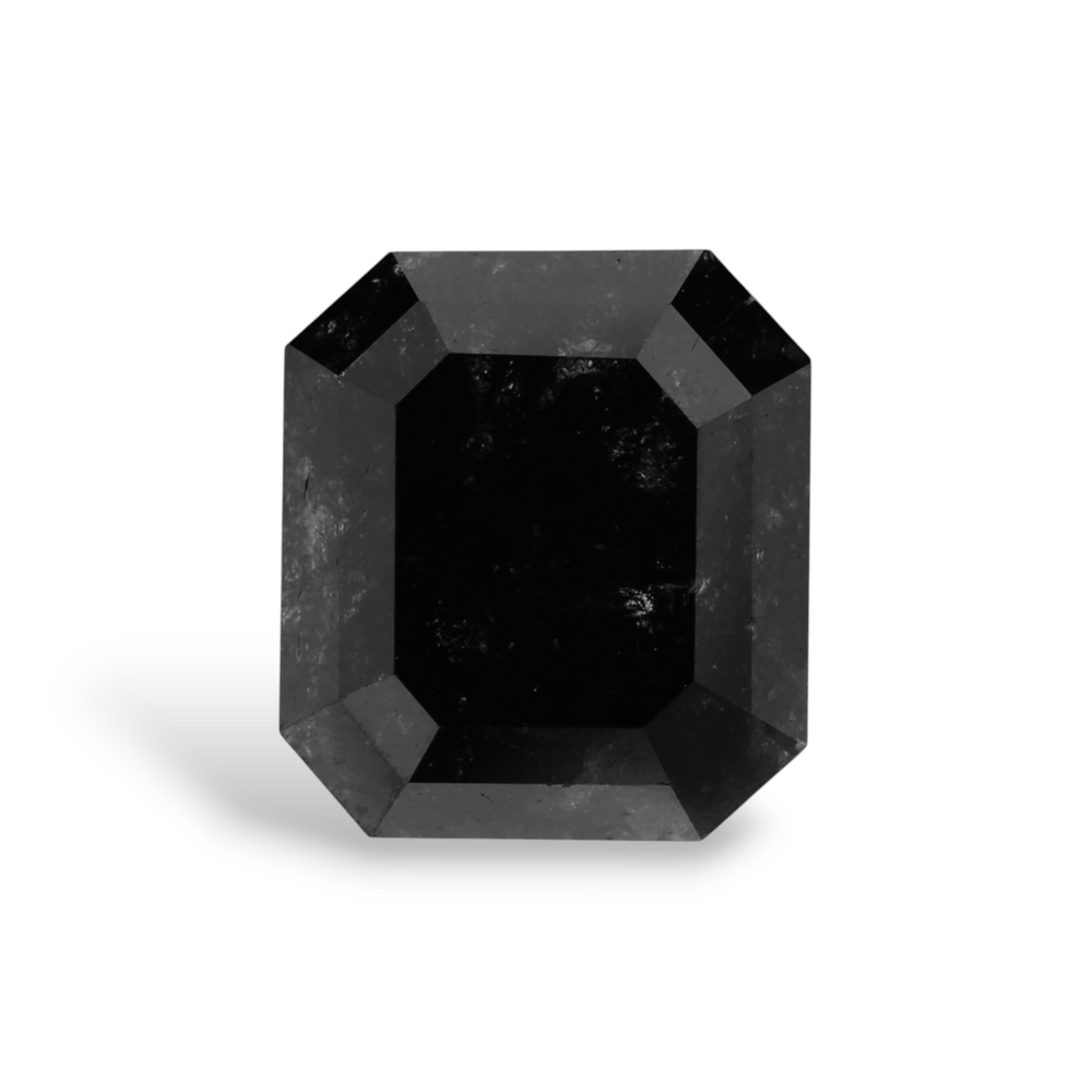 GIA 2.82 Carat Natural Fancy Black Emerald Diamond SE-7834GN