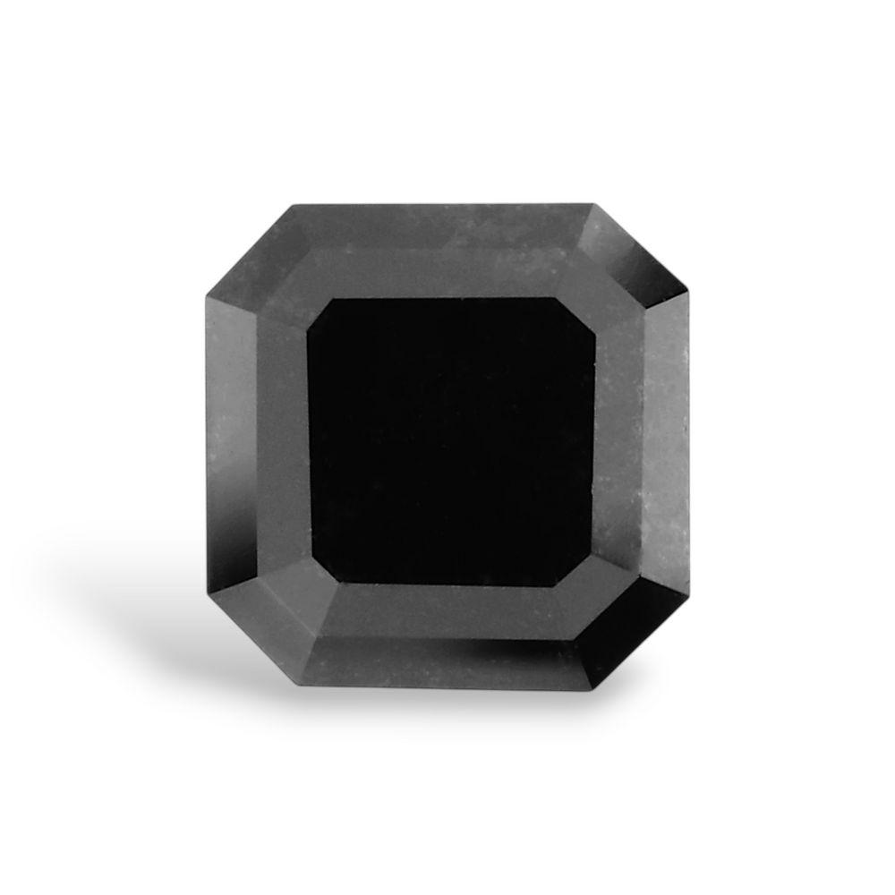 GIA 1.23 Carat Natural Fancy Black Sq emerald Diamond SE-7835GN