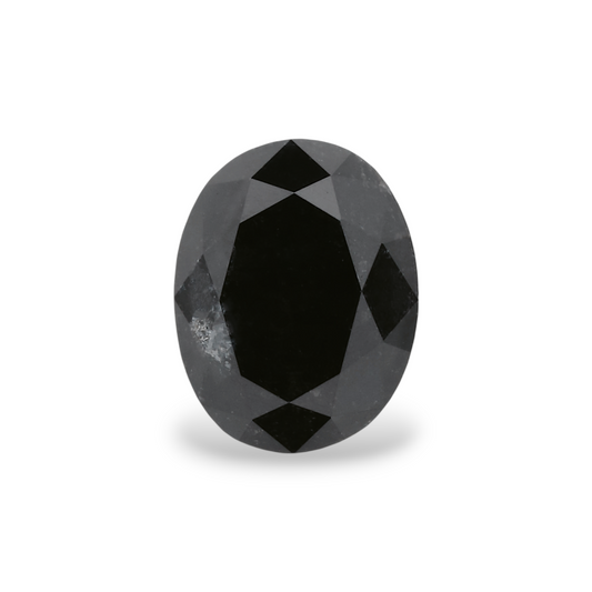 GIA 1.36 Carat Natural Fancy Black Oval Diamond SE-7840GN