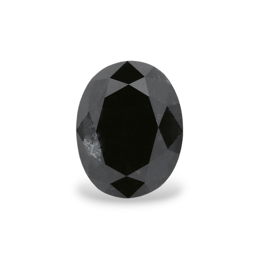 GIA 1.36 Carat Natural Fancy Black Oval Diamond SE-7840GN