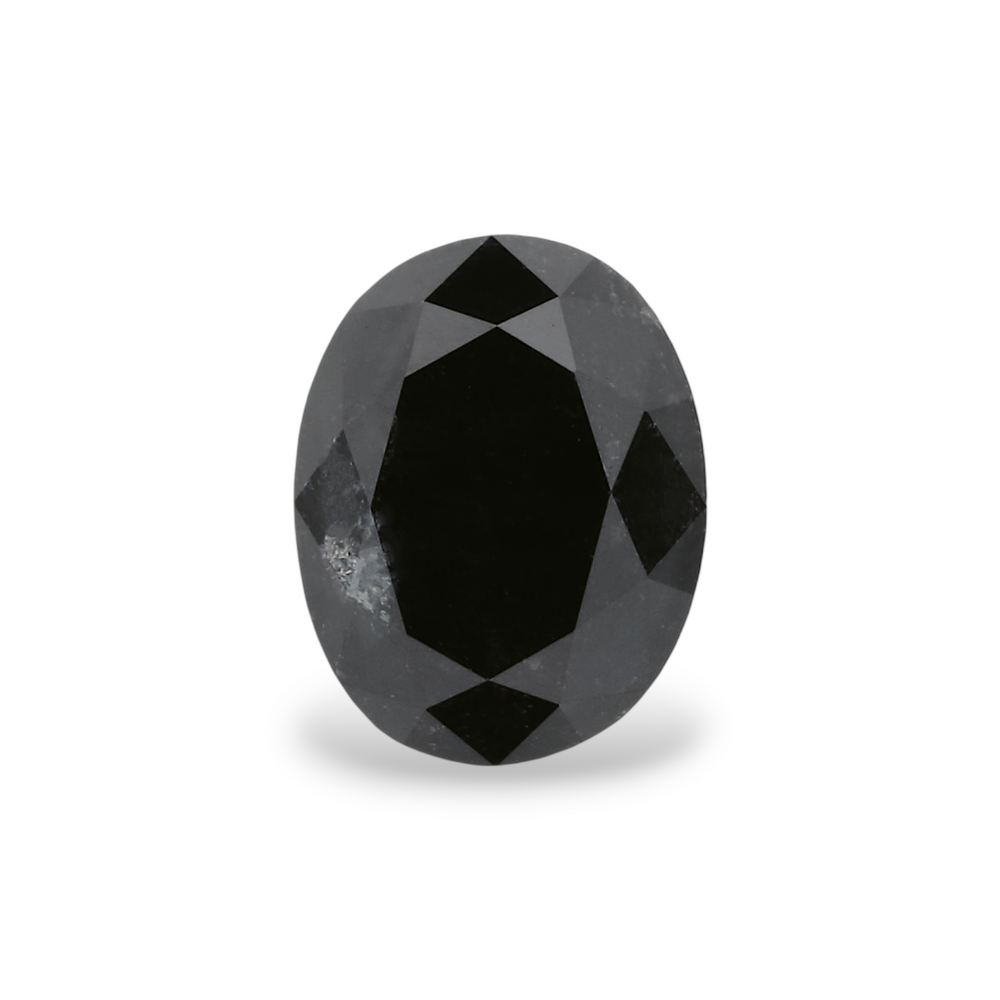 GIA 1.36 Carat Natural Fancy Black Oval Diamond SE-7840GN