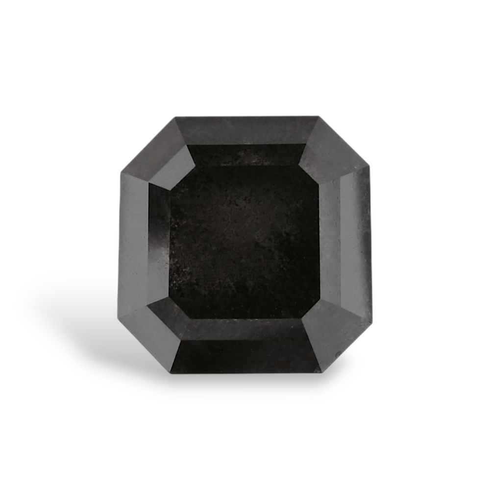 GIA 2.25 Carat Natural Fancy Black Sq emerald Diamond SE-7852GN