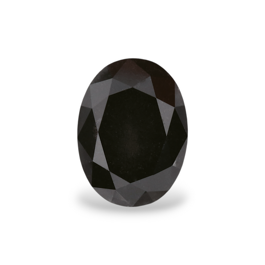 GIA 1.22 Carat Natural Fancy Black Oval Diamond SE-7856GN