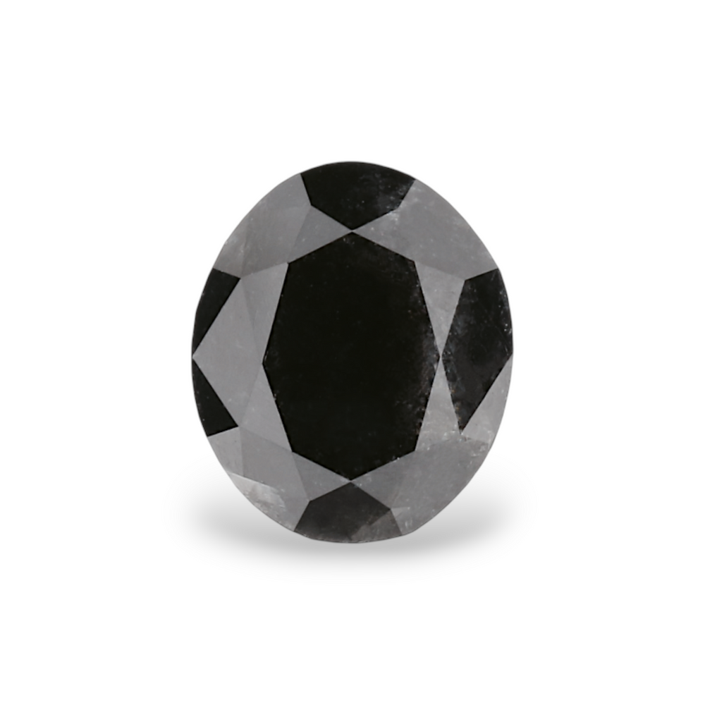GIA 1.01 Carat Natural Fancy Black Oval Diamond SE-7857GN