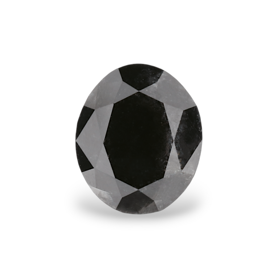 GIA 1.01 Carat Natural Fancy Black Oval Diamond SE-7857GN