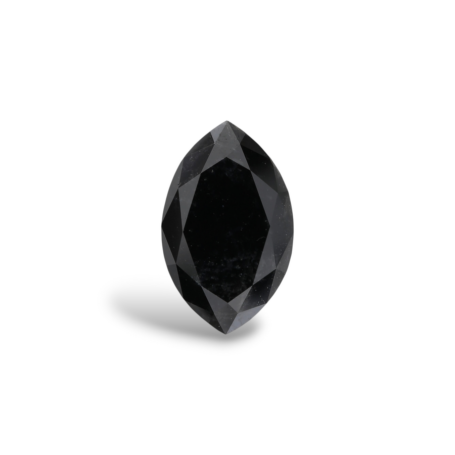GIA 3.57 Carat Natural Fancy Black Marquise Diamond SE-7859GN