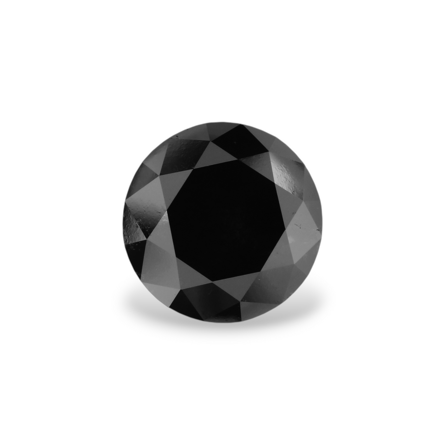 GIA 4.22 Carat Natural Fancy Black Round Diamond SE-7870GN