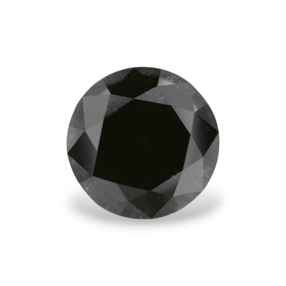 GIA 2.66 Carat Natural Fancy Black Round Diamond SE-7871GN
